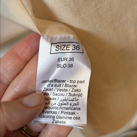 Orsay Cream Linen Blazer Jacket - Picture 9 of 10